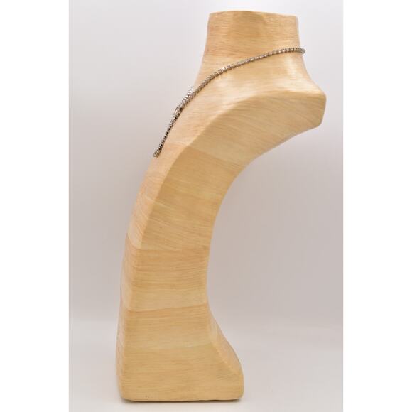 Vintage ASTRA Rhinestone Necklace Marquise Center Tassel Drop Silver Tone BinBQ - Picture 11 of 16